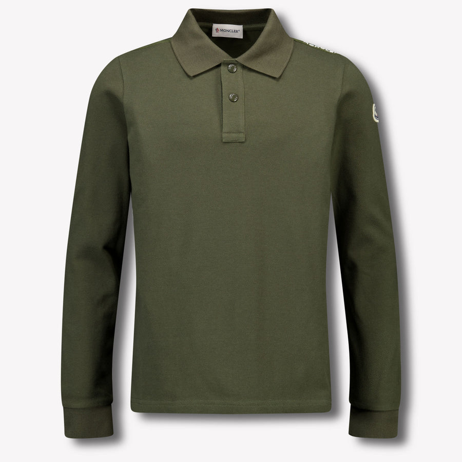 Moncler Kinder Jongens Polo In Donker Groen