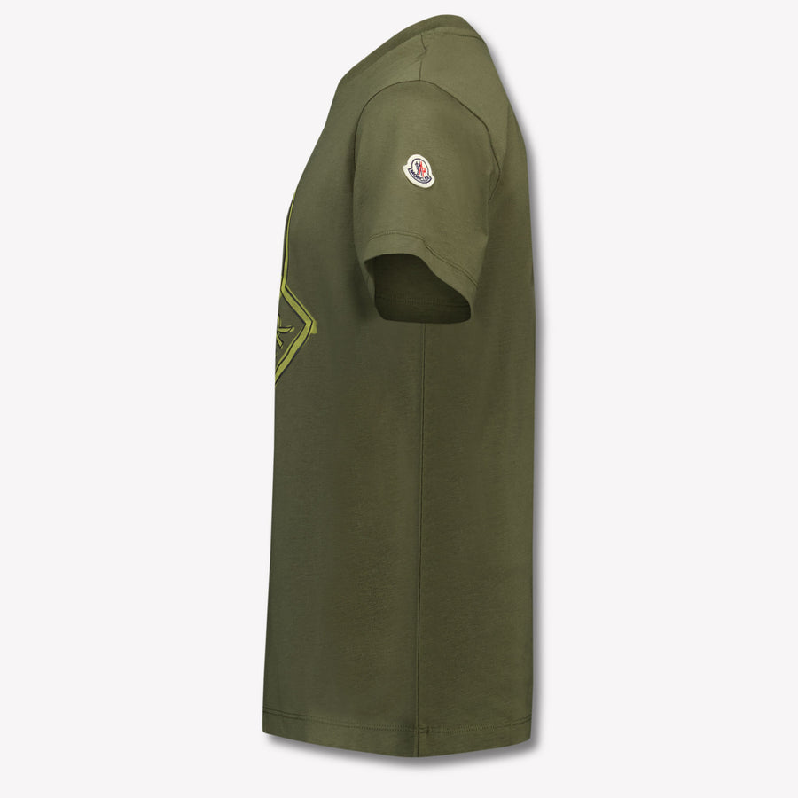 Moncler Kinder Jongens T-Shirt In Donker Groen