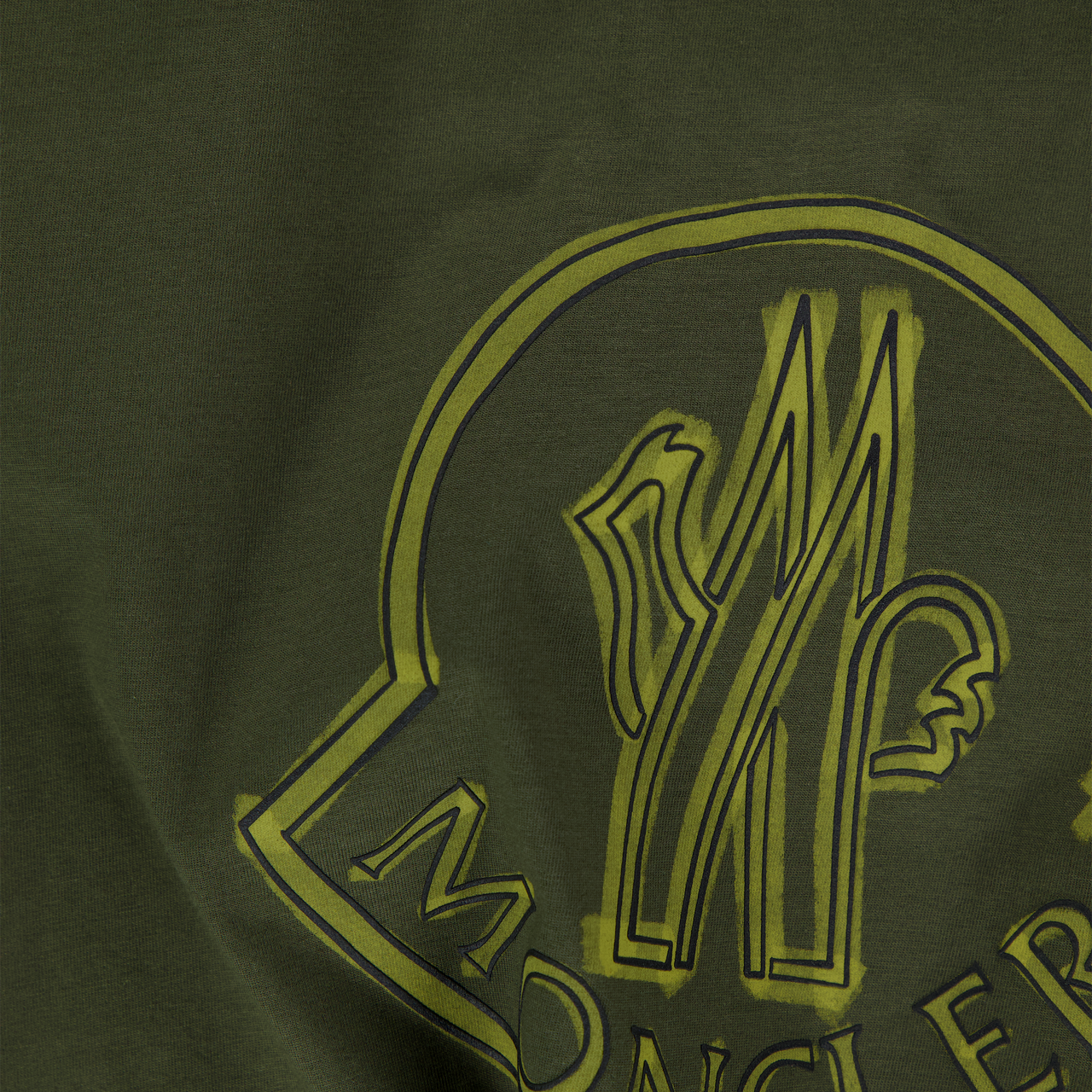 Moncler Kinder Jongens T-Shirt In Donker Groen