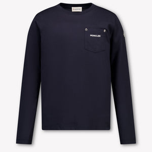 Moncler Kids Boys  T-Shirt Navy