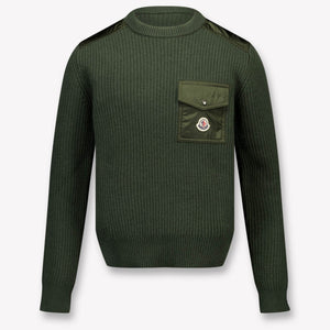 Moncler Kinder Jongens Trui In Donker Groen