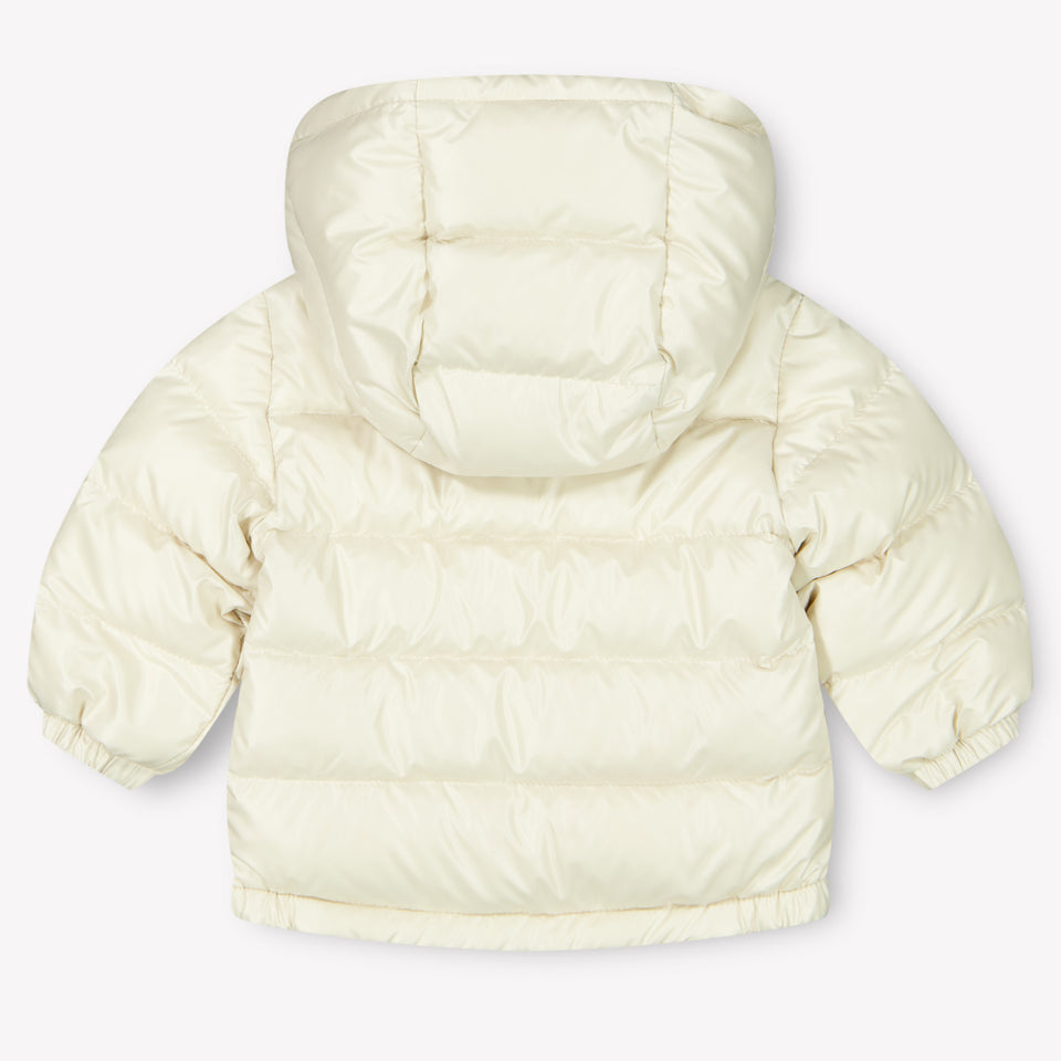 Moncler Mesles Baby Jongens Winterjas In Licht Beige