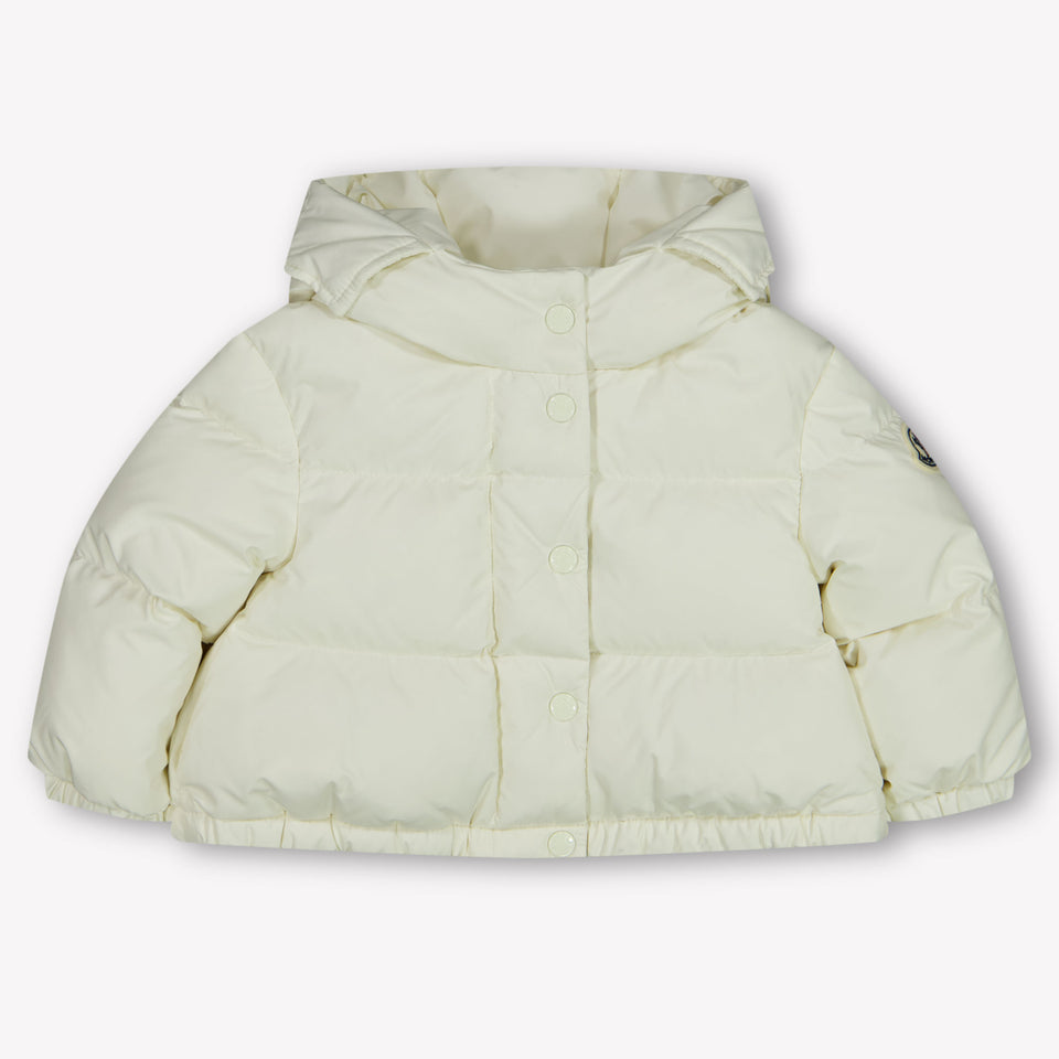 Moncler Laurie Baby Girls Winter Jacket  Offwhite