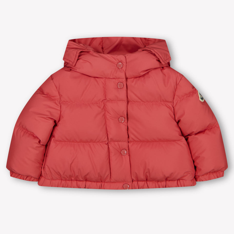 Moncler Laurie Baby Meisjes Winterjas In Donker Roze