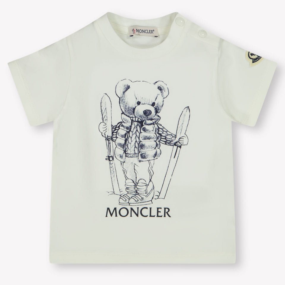 Moncler Baby Jongens T-Shirt In Off White