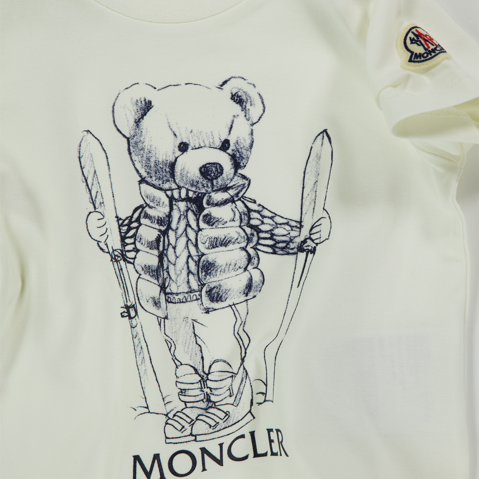 Moncler Baby Jongens T-Shirt In Off White