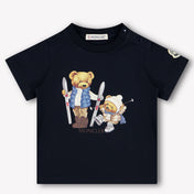 Moncler Baby Jongens T-Shirt In Navy
