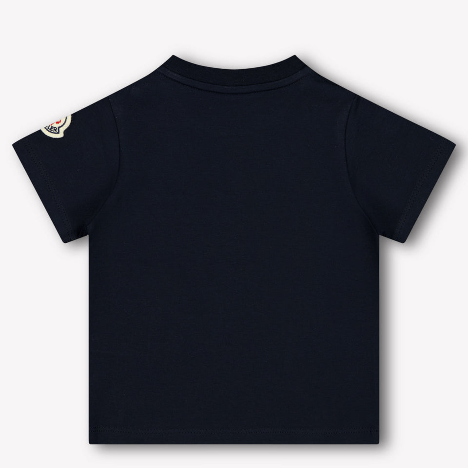Moncler Baby Jongens T-Shirt In Navy