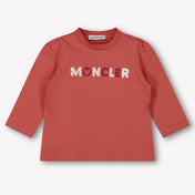 Moncler Baby Meisjes T-Shirt In Donker Roze