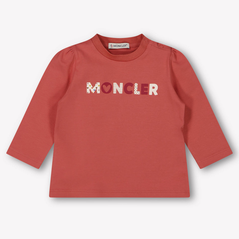 Moncler Baby Meisjes T-Shirt In Donker Roze