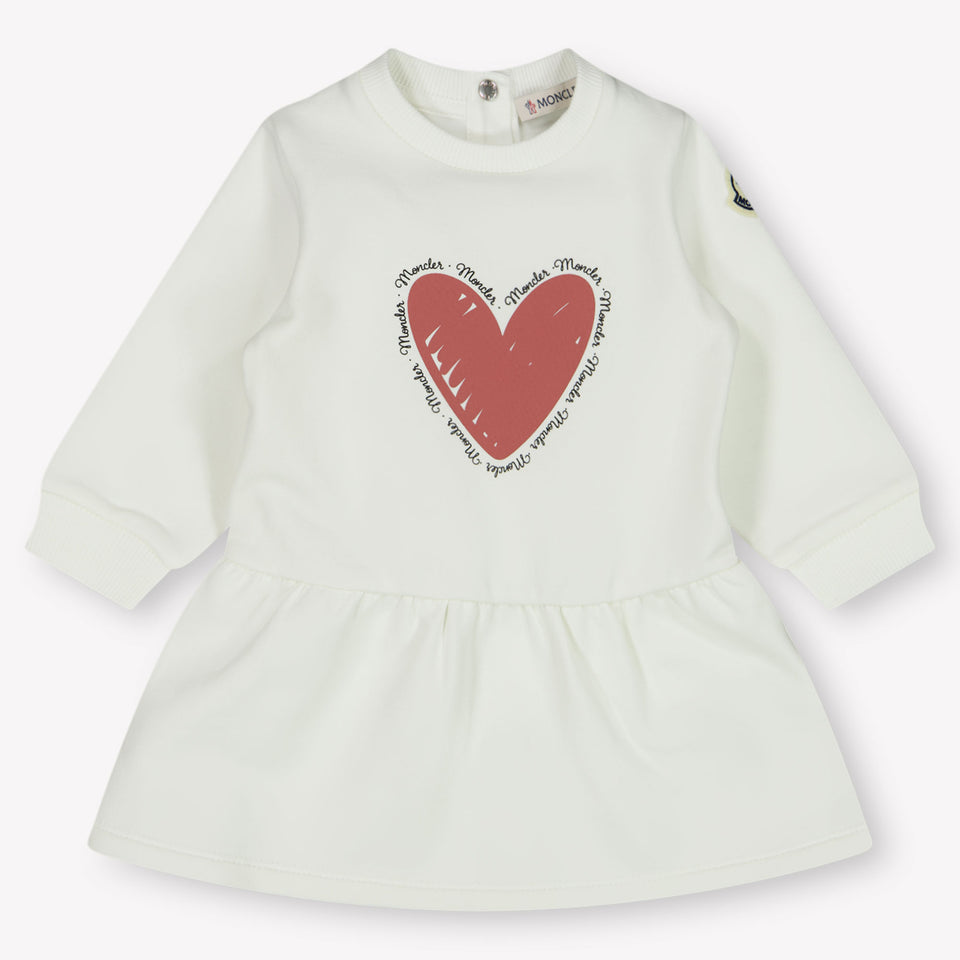 Moncler Baby Meisjes Jurk In Off White