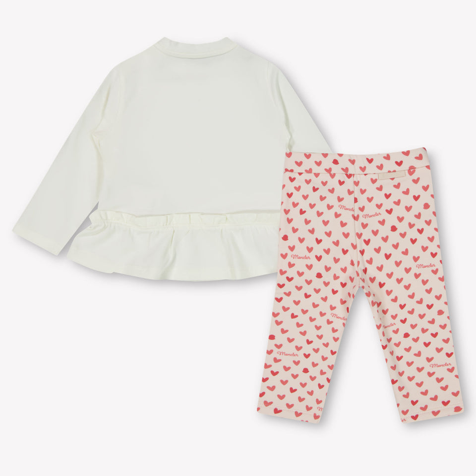 Moncler Baby Meisjes Setje In Off White