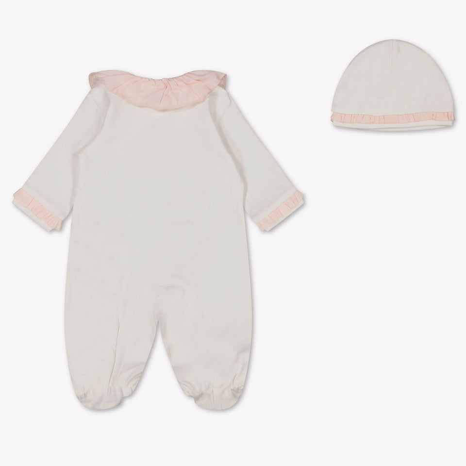 Monnalisa Baby Girls Playsuit  Offwhite