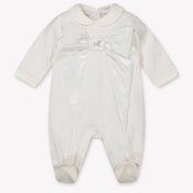 Monnalisa Baby Girls Playsuit  Offwhite