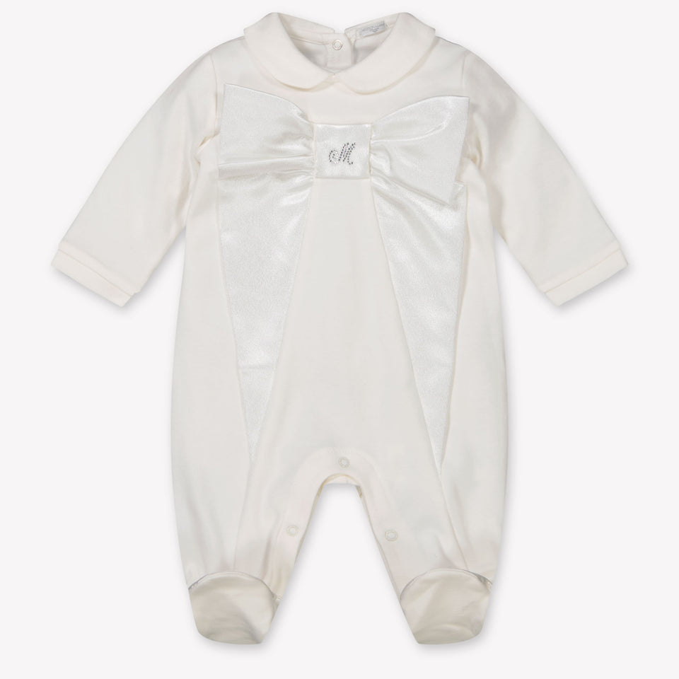 Monnalisa Baby Girls Playsuit  Offwhite