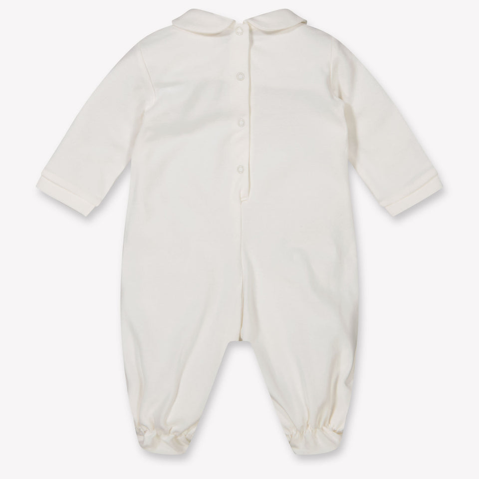 Monnalisa Baby Girls Playsuit  Offwhite