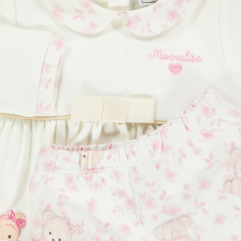 Monnalisa Baby Girls Playsuit  Offwhite
