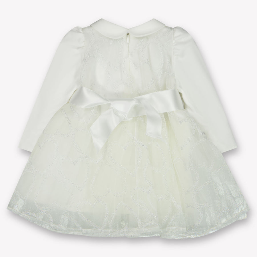 MonnaLisa Baby Meisjes Jurk in Off White
