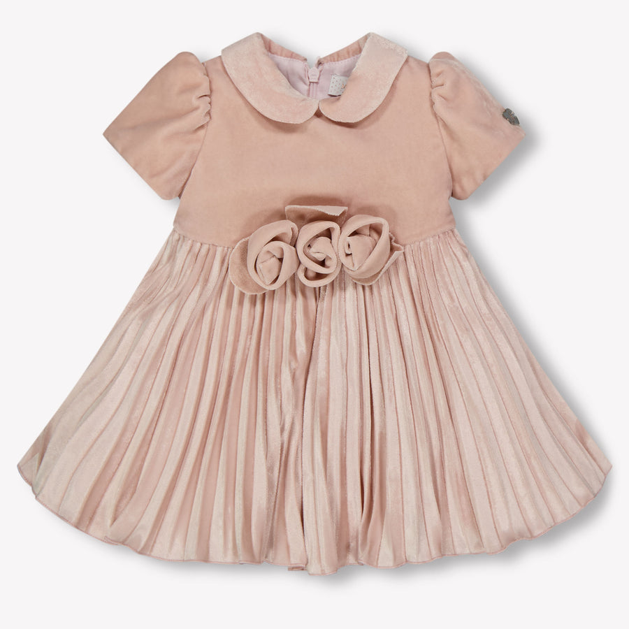 MonnaLisa Baby Meisjes Jurk in Licht Roze