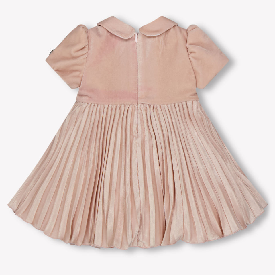 MonnaLisa Baby Meisjes Jurk in Licht Roze