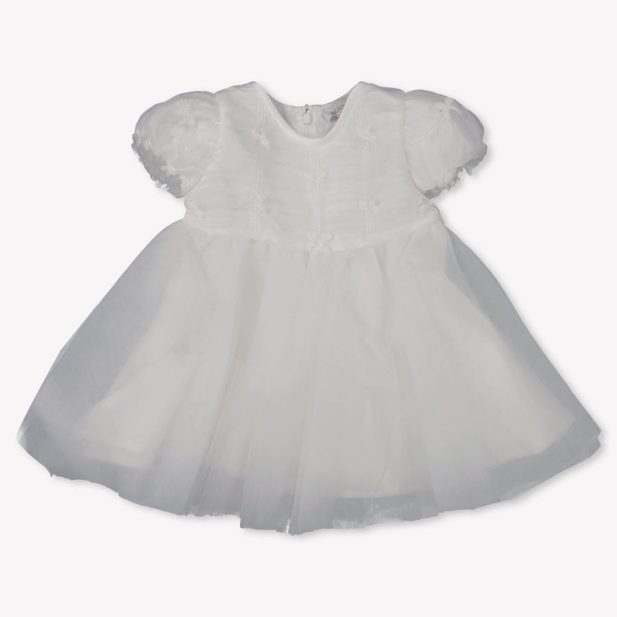 MonnaLisa Baby Meisjes Jurk in Off White
