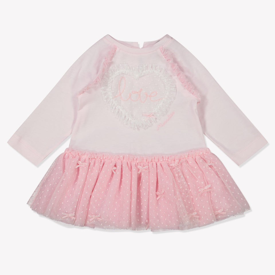 MonnaLisa Baby Meisjes Jurk in Licht Roze