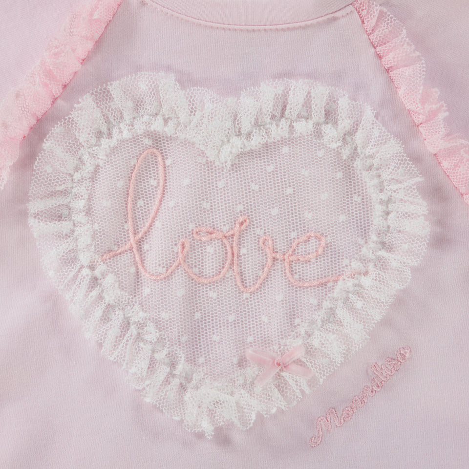 MonnaLisa Baby Meisjes Jurk in Licht Roze