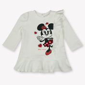 MonnaLisa Baby Meisjes Jurk in Off White