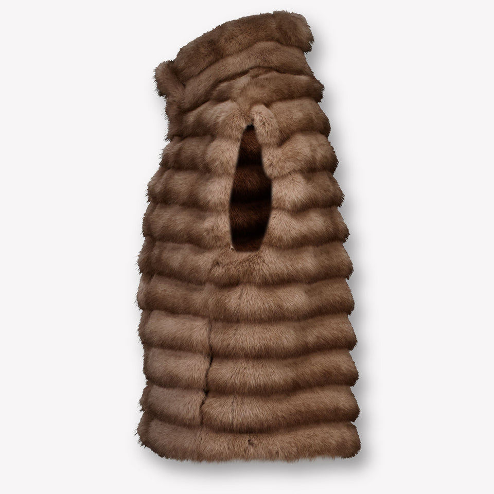 Monnalisa Kids Girls Body Warmer  Brown