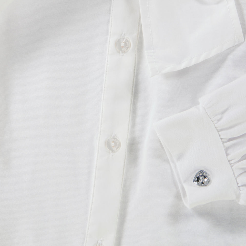 Monnalisa Kids Girls Blouse  Offwhite