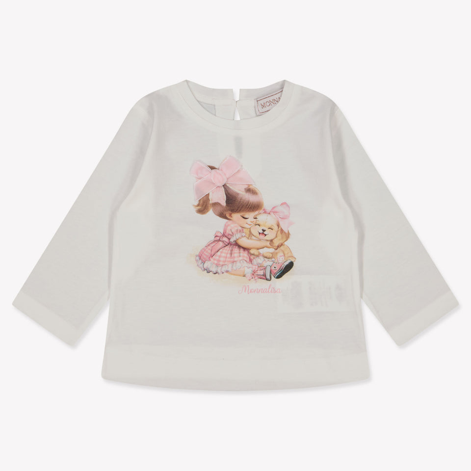 Monnalisa Baby Girls T-Shirt  Offwhite