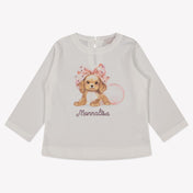MonnaLisa Baby Meisjes T-Shirt in Off White