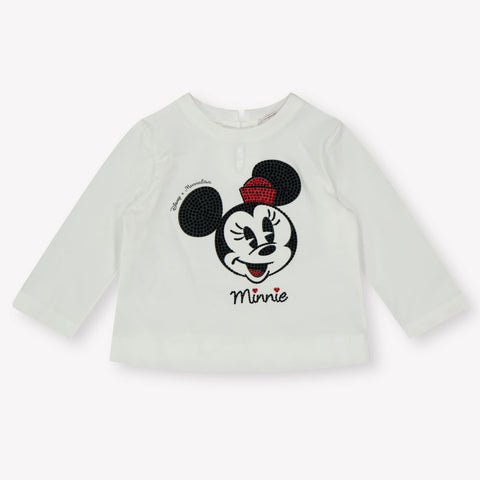MonnaLisa Baby Meisjes T-Shirt in Off White