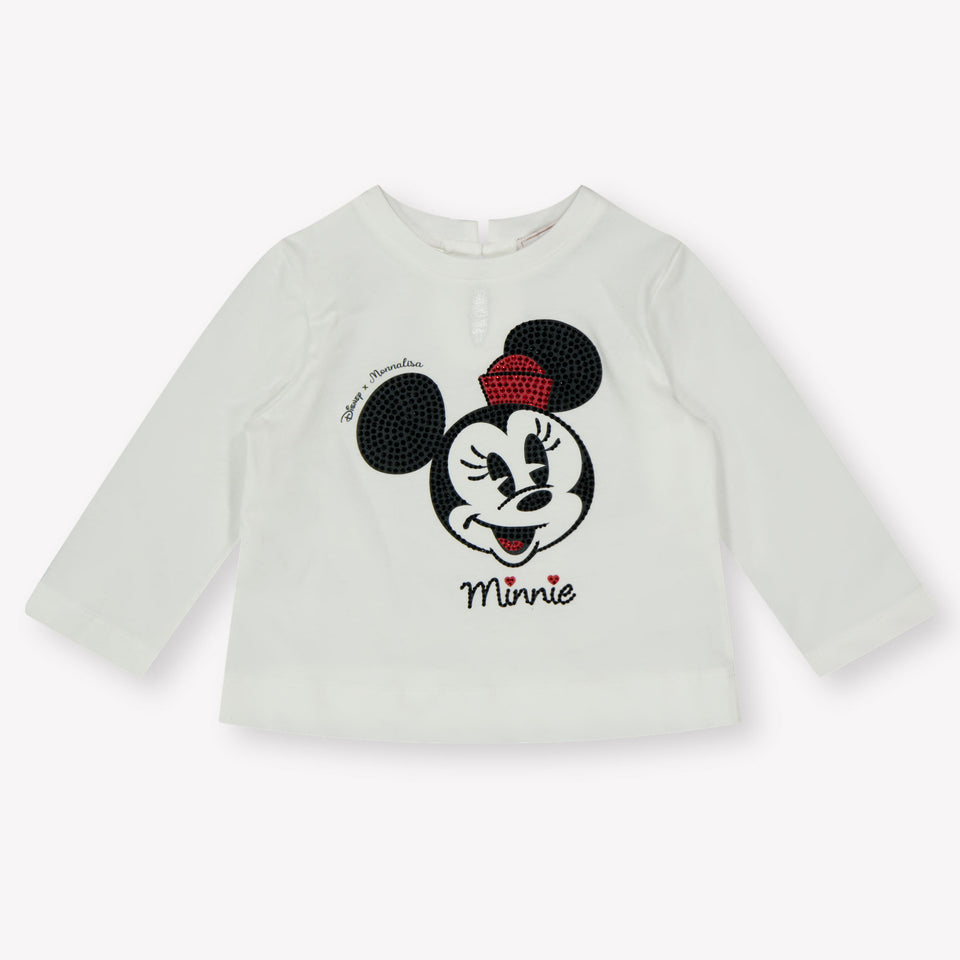 MonnaLisa Baby Meisjes T-Shirt in Off White