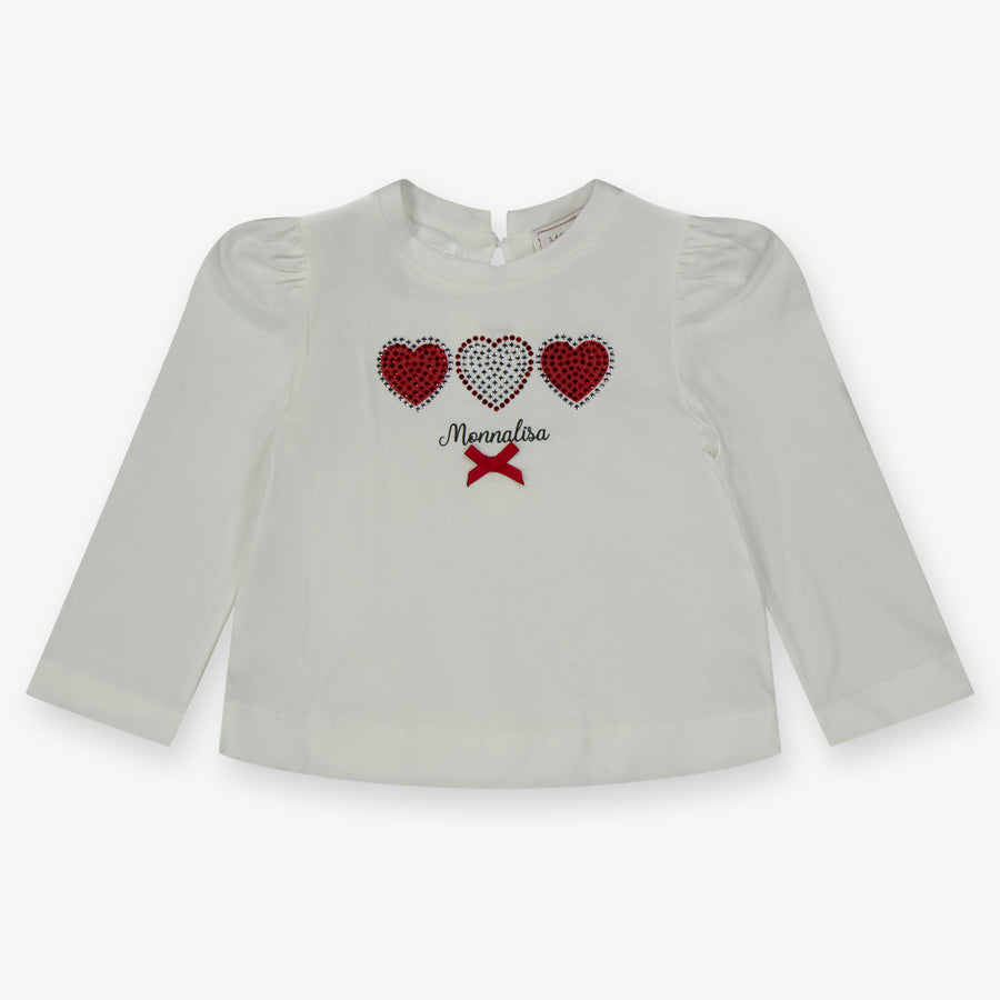 MonnaLisa Baby Meisjes T-Shirt in Off White
