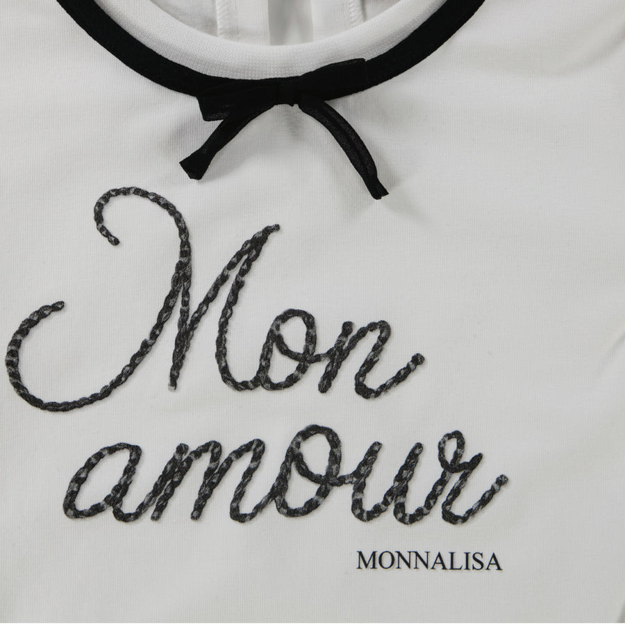 MonnaLisa Kinder Meisjes T-Shirt in Off White