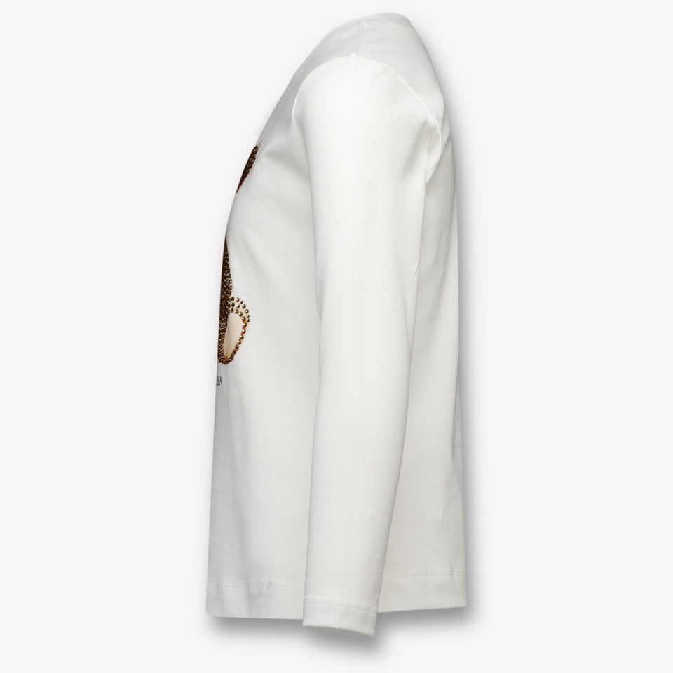 MonnaLisa Kinder Meisjes T-Shirt in Off White
