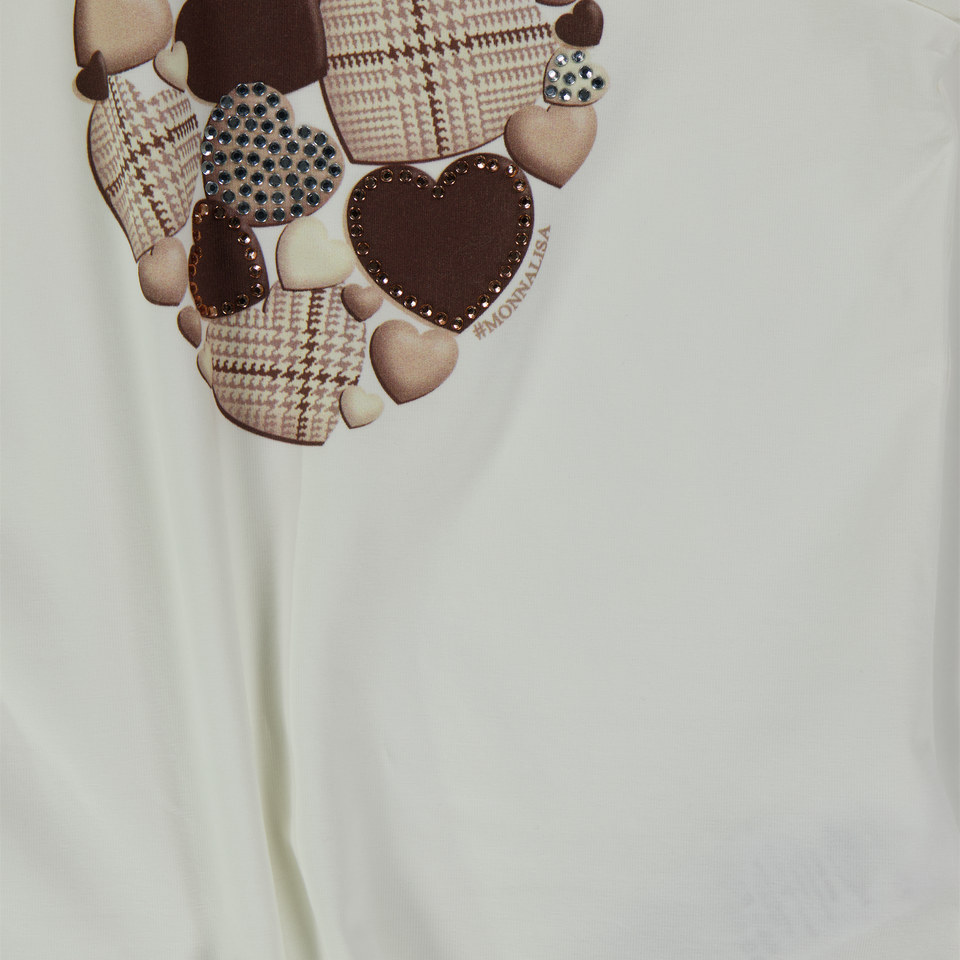 Monnalisa Kids Girls  T-Shirt Offwhite