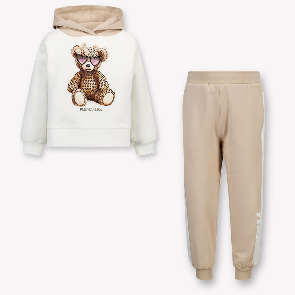 Monnalisa Kids Girls' Tracksuit  Beige