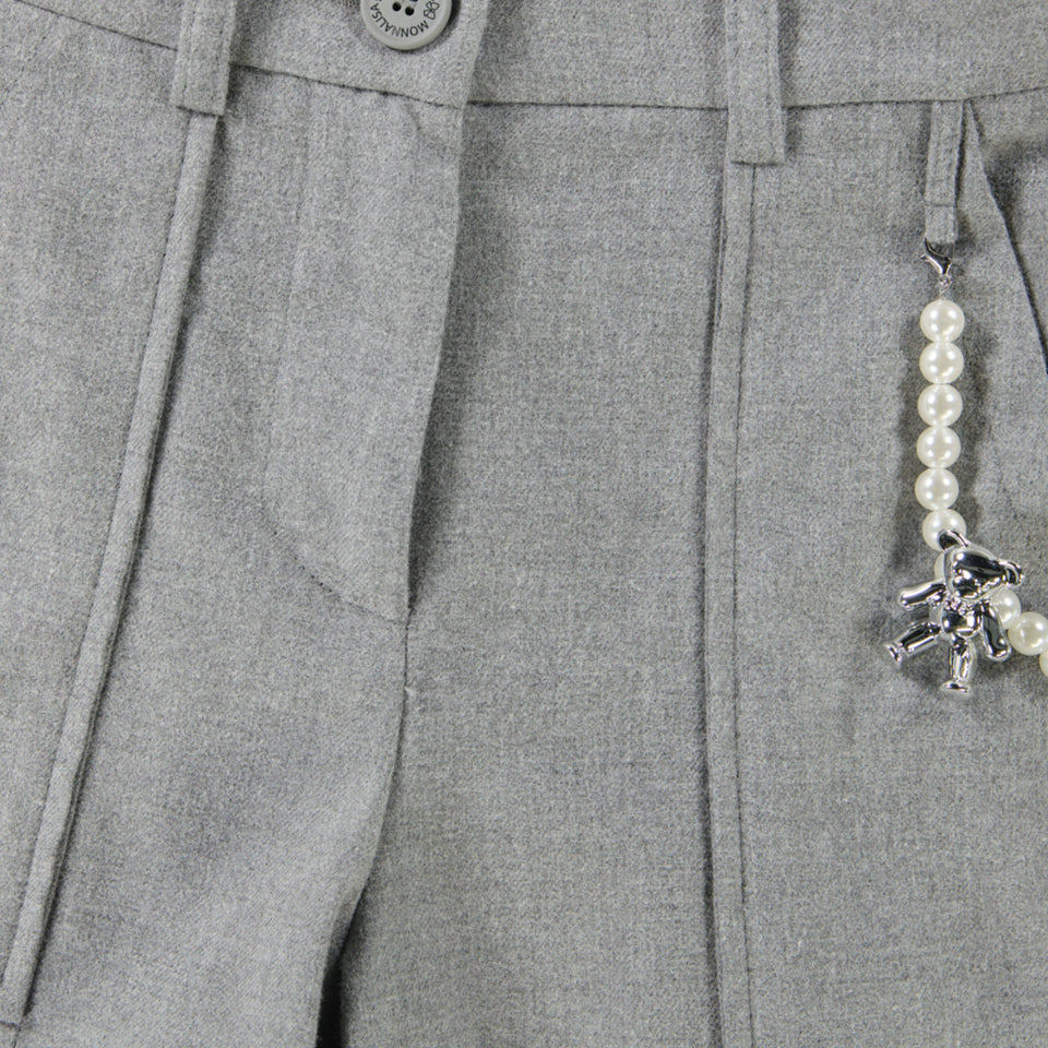 Monnalisa Kids Girls  Pants Gray