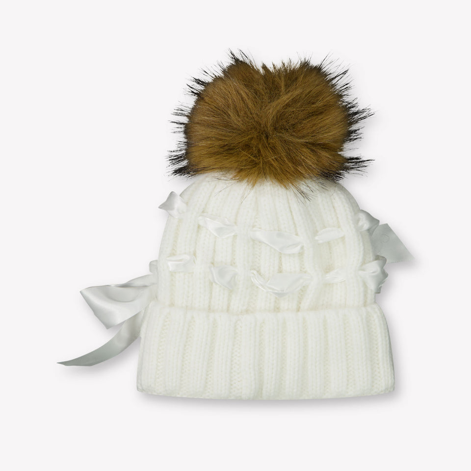 Monnalisa Kids Girls Hat Offwhite