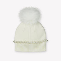 MonnaLisa Kinder Meisjes Muts in Off White