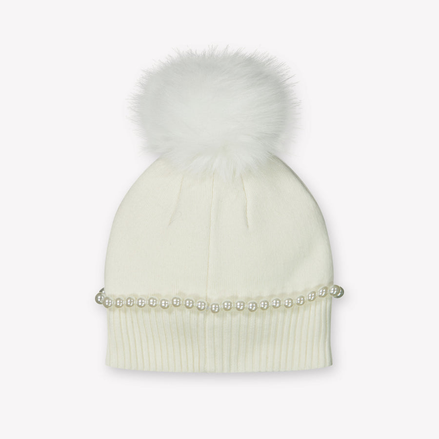 MonnaLisa Kinder Meisjes Muts in Off White
