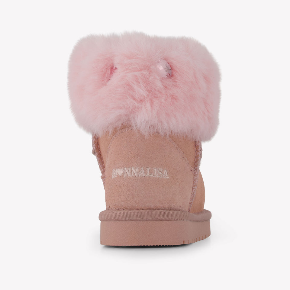 Monnalisa Girls Snowboots  Light Pink