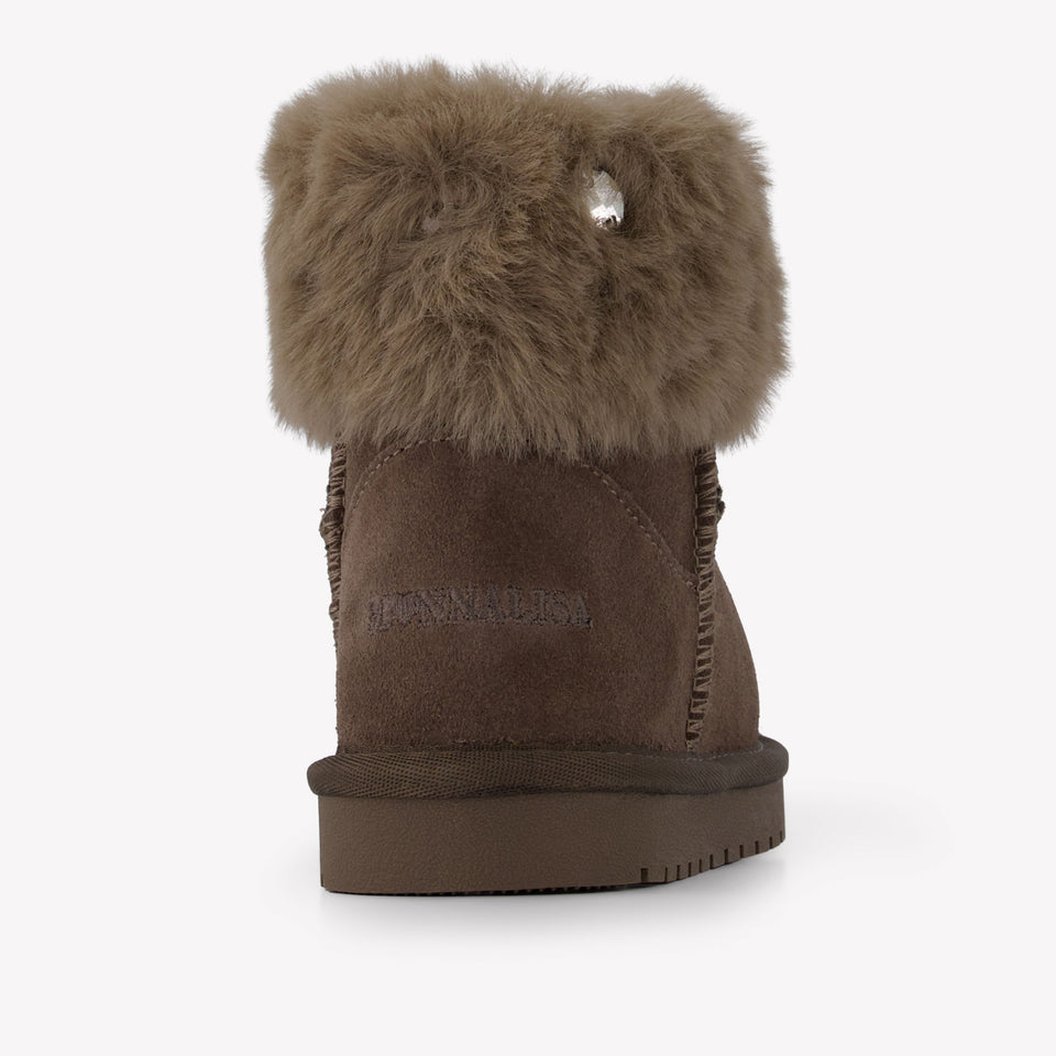 MonnaLisa Meisjes Snowboots in Taupe