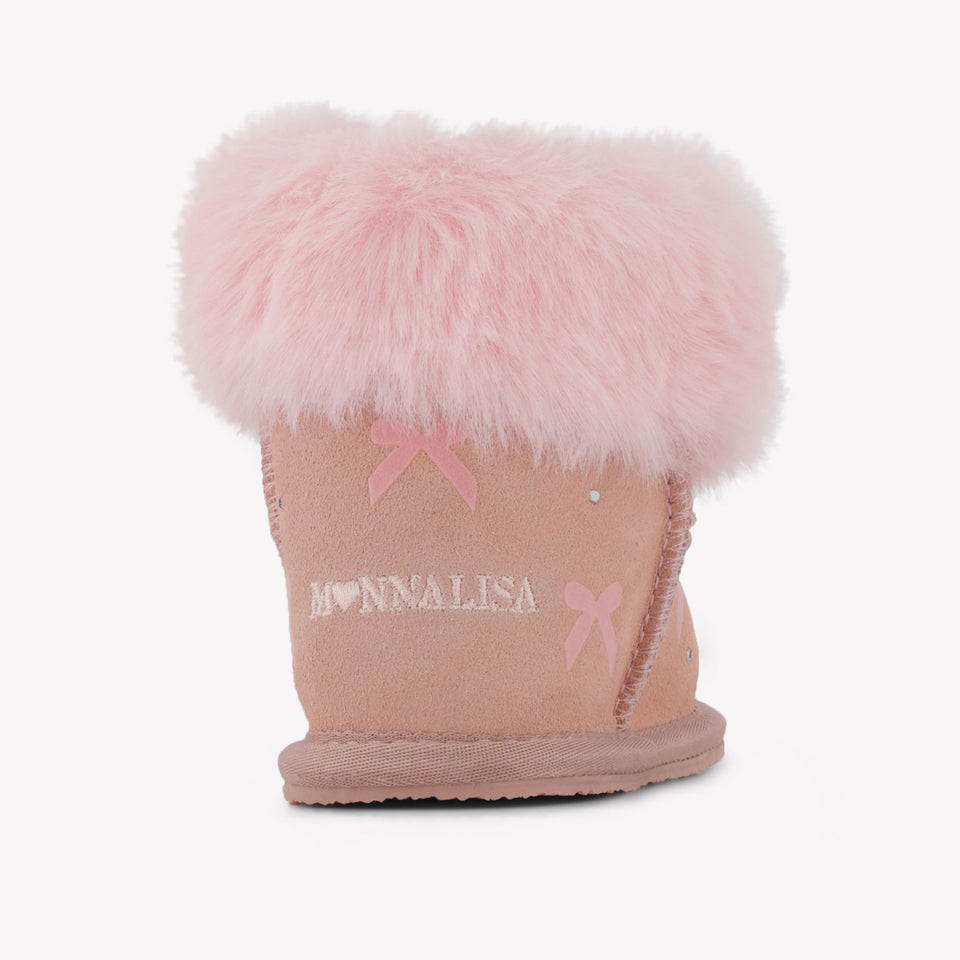 MonnaLisa Meisjes Snowboots in Licht Roze
