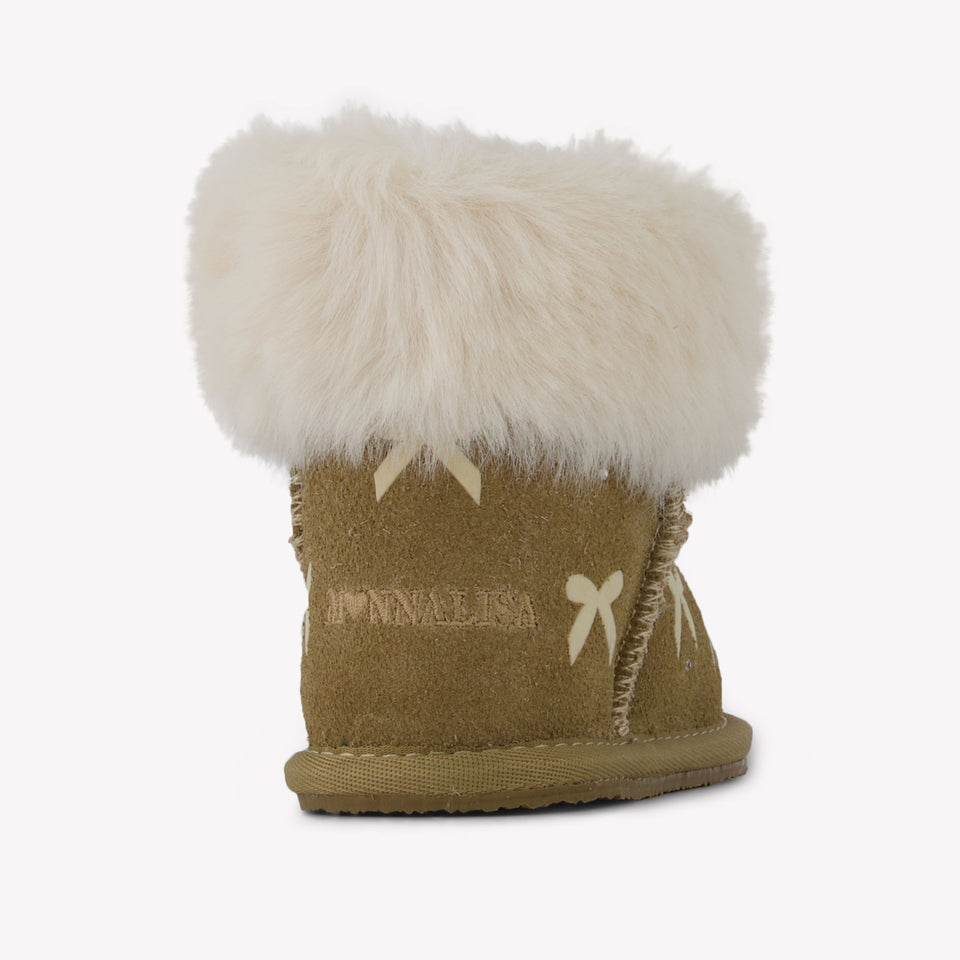 MonnaLisa Meisjes Snowboots in Beige