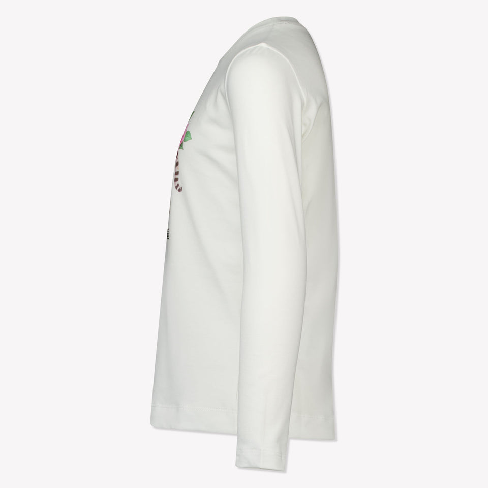 MonnaLisa Kinder Meisjes T-Shirt in Off White