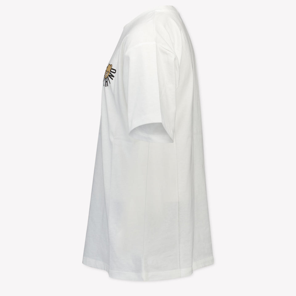 Moschino Kinder Unisex T-Shirt In Off White