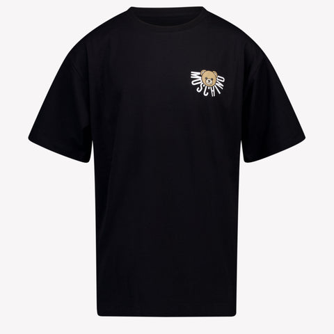 Moschino Kinder Unisex T-Shirt In Zwart